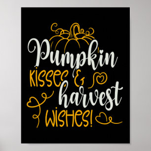 Poster Baisers Citrouilles D'Automne Et Baisers De Récolt