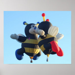 Poster Baisers de l'affiche d'abeilles