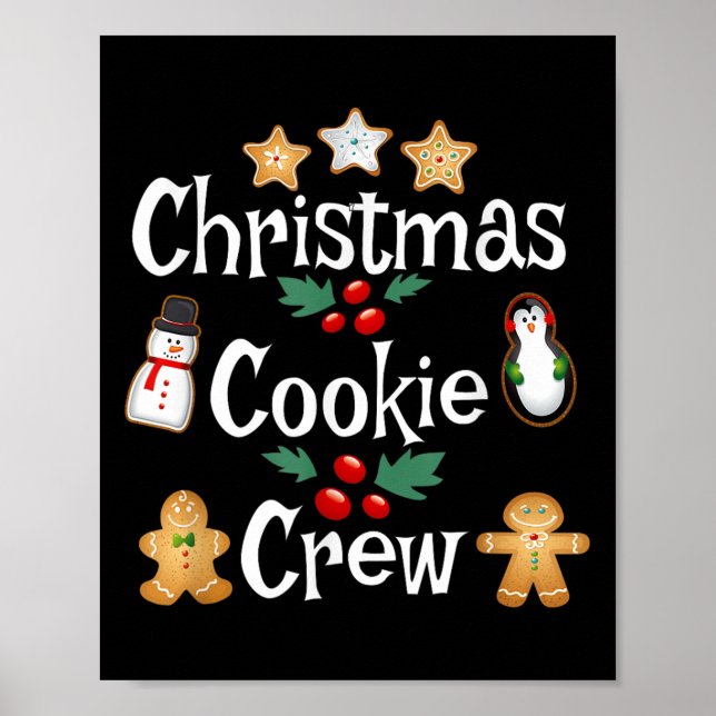 Poster Bakers Christmas Cookie Creative Family Baking Tea (Devant)