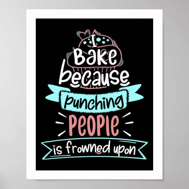 Poster Baking Funny Cuisine cadeau (Devant)