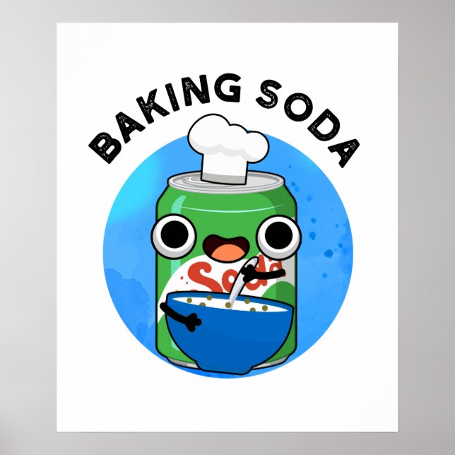 Poster Baking Soda Funky Soda Pop Pun (Devant)