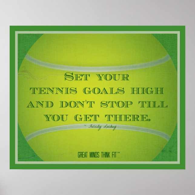 Poster Bal de tennis et citation 004 (Devant)