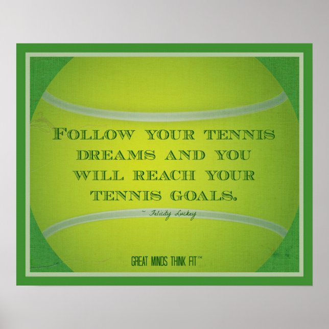 Poster Bal de tennis et citation 018 (Devant)