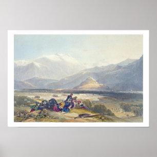 Poster Bala Hissar et ville de Kaboul avec les Anglais