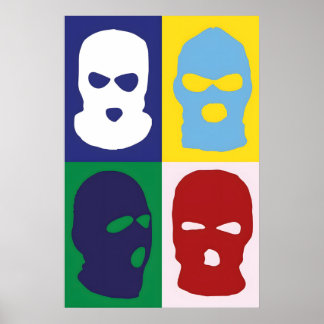 Poster Balaclava Japonais Abstrait Bauhaus Formule Modern