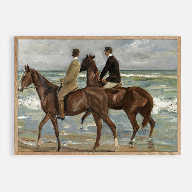 Poster Balade sur la plage, huile vintage (Créateur téléchargé)