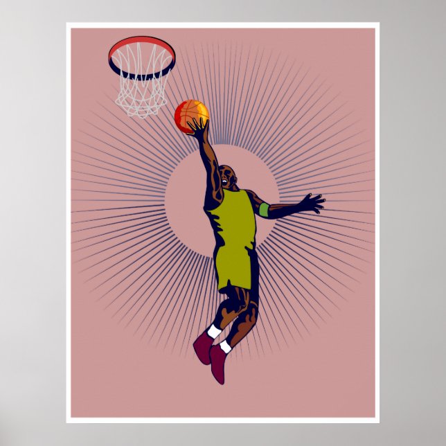 Poster baladeur de basket-ball (Devant)