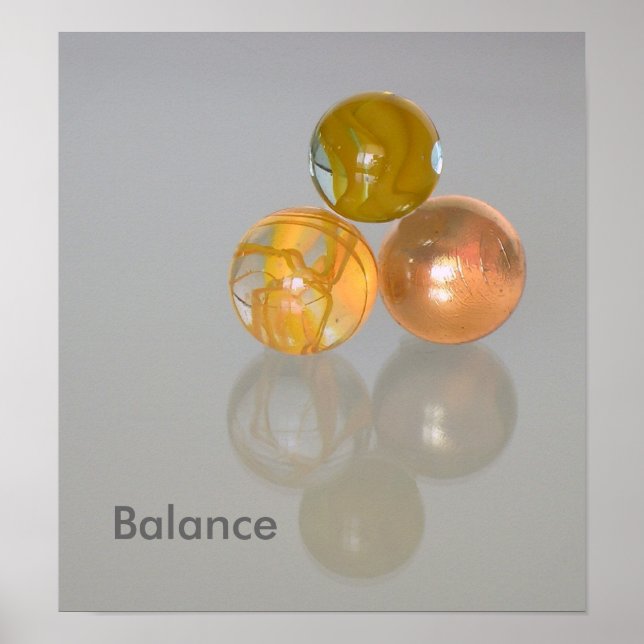 Poster - Balance - Marbres orange (Devant)