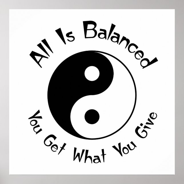 Poster Balance Yin Yang (Devant)