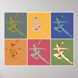Poster Balancelle de glace de style soixante x 6