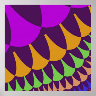 Poster Balances violettes et orange