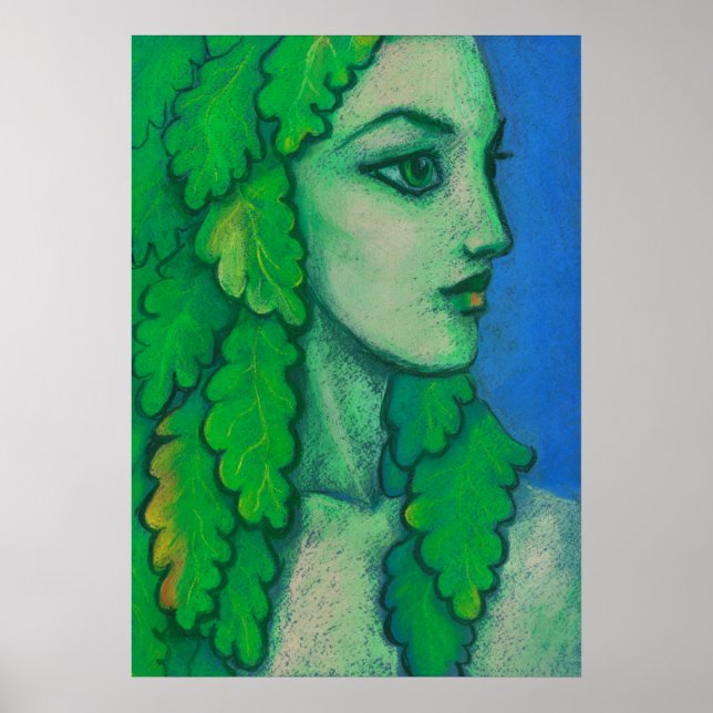 Poster Balanis, Dryad Forest Goddess Spirit Imaginaire Ar (Devant)