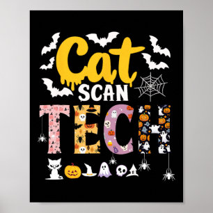 Poster Balayage Cat Ct Rad Tech Halloween Costume Araigné