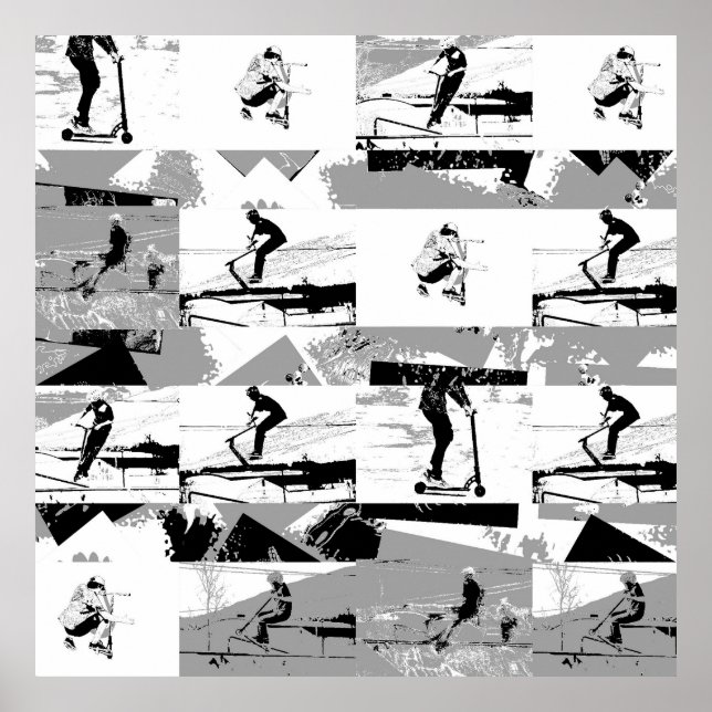 Poster Balayons autour - Stunt Scooter Rider (Devant)