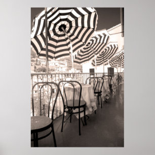 Poster Balcon de restaurant pittoresque, Italie