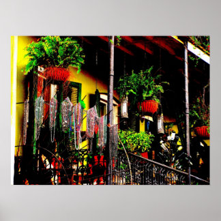 Poster Balcon du quartier français