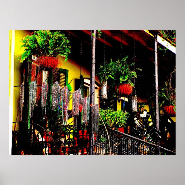 Poster Balcon du quartier français (Devant)