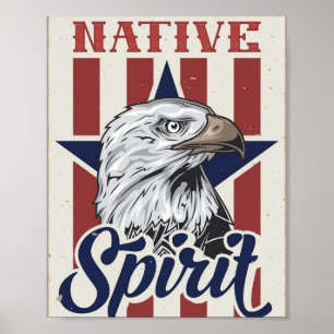 Poster Bald Eagle Esprit autochtone