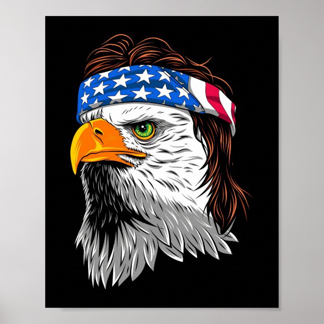 Poster Bald Eagle Mullet USA (Devant)