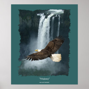 Poster Bald Eagle & Snoqualmie Cascade Nature