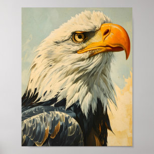 Poster Bald Eagle Vintage