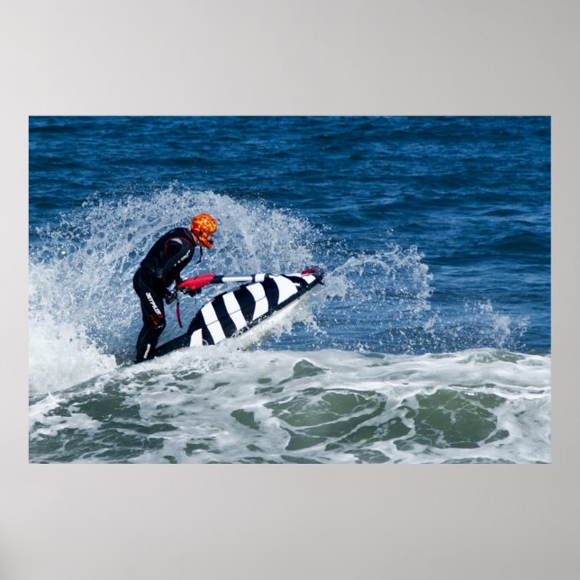 Poster baldaquin de jet ski, sports nautiques (Devant)