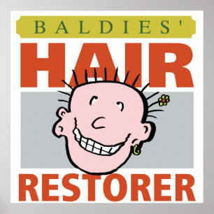 Poster Baldies Détecteur de cheveux