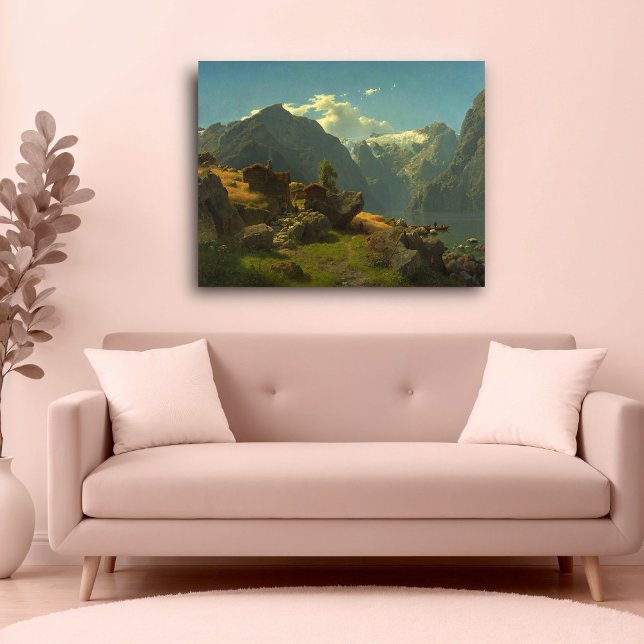 Poster Bale beach, Hans Fredrik Gude (Créateur téléchargé)