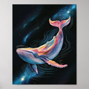 Poster Baleine cosmique