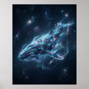 Poster Baleine Cosmique Océan Stellaire