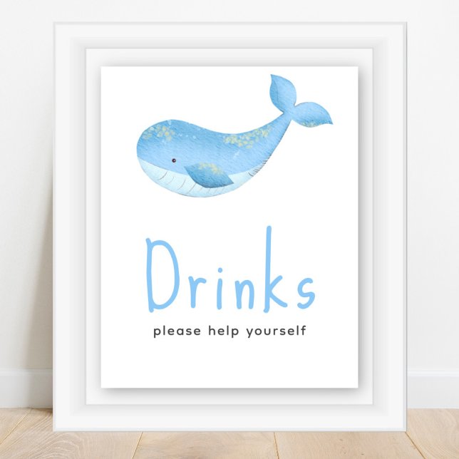 Poster Baleine d'eau - Boissons (Créateur téléchargé)