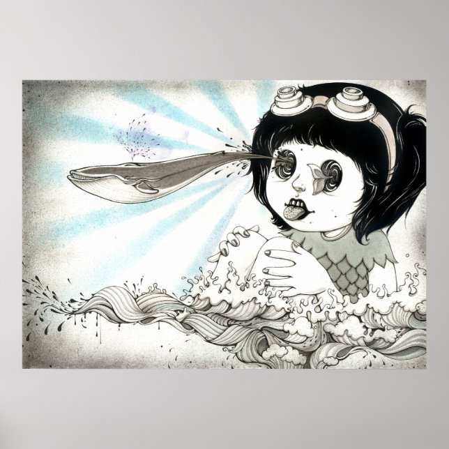 Poster "Baleine" Yan Wei | 闫 威 (Devant)