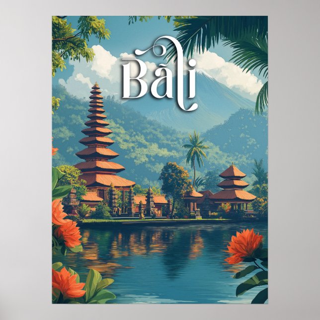Poster Bali Paradise : Le mont Majestic Meru (Devant)