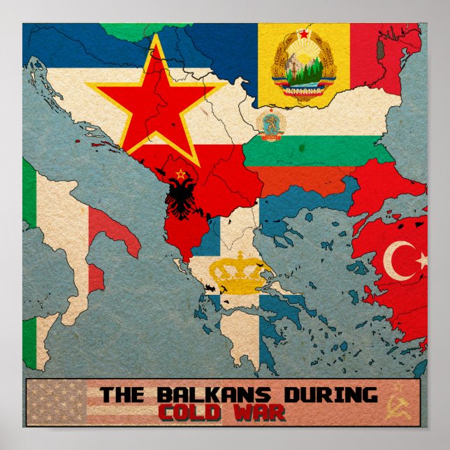 Poster Balkans pendant la Guerre froide (Devant)