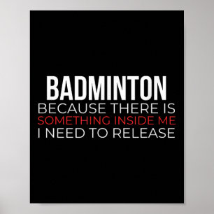 Poster Ball Shutting de Badminton Racquet Sports Feather