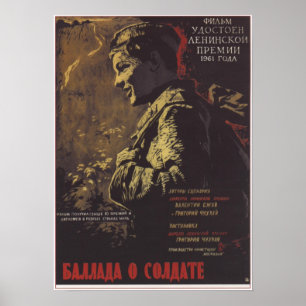 Poster "Ballade film soviétique 1961 de l'URSS de soldat"