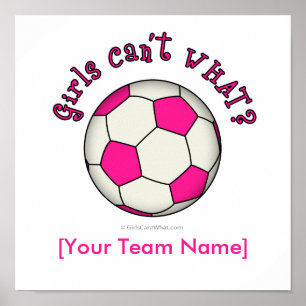 Poster Balle de football en rose