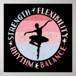 Poster Ballerina Ballet Dancer - Valeurs Mindset