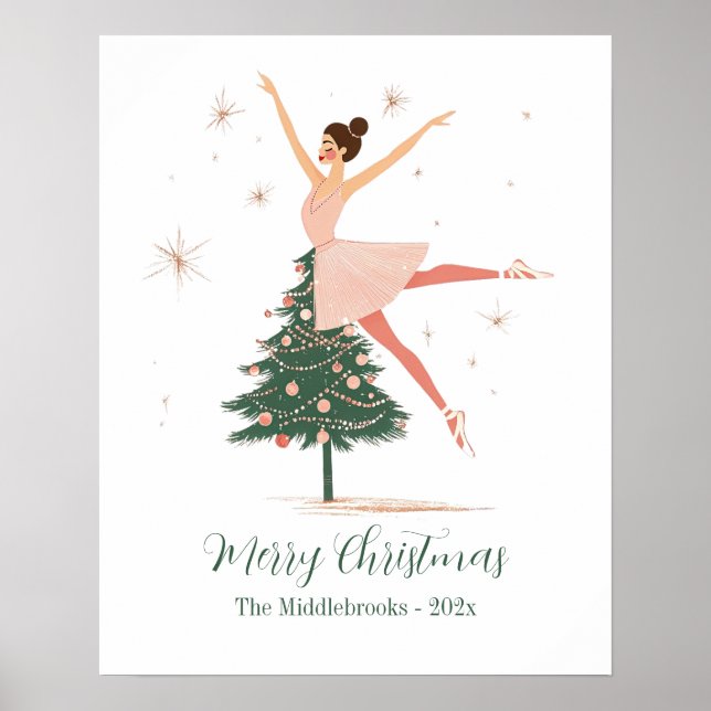 Poster Ballerina de noix rose (Devant)