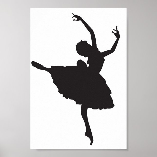 Poster Ballerina Silhouette (Devant)