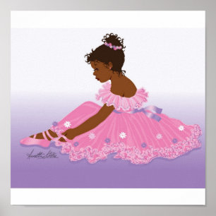Poster ballerine avec signature
