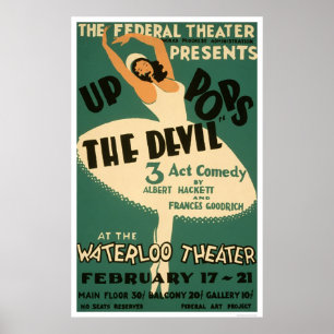 Poster Ballerine et diable WPA 1938