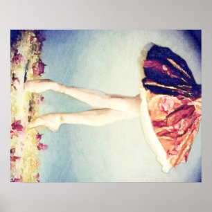 Poster Ballerine rose