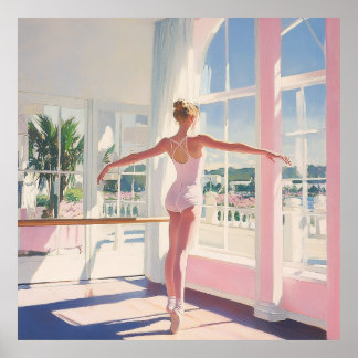 Poster Ballet Art Serene avec Soft Pastels