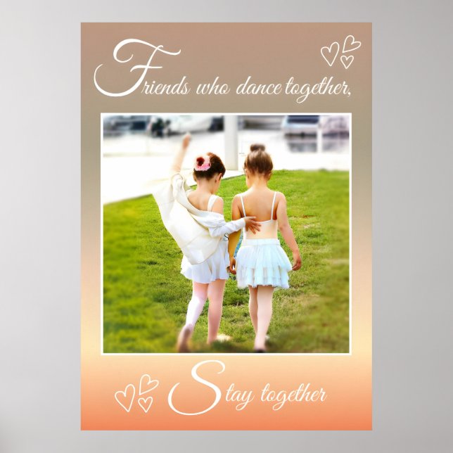 Poster Ballet Best Friends Danse Citation & Photo (Devant)