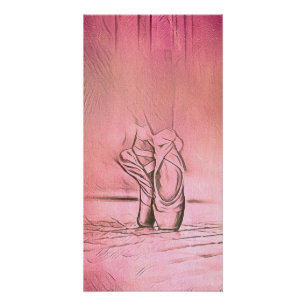 Poster Ballet rose Chaussures Jolie Danseuse Pieds Glossy