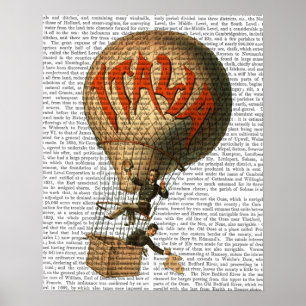 Poster Ballon à air chaud de l'Italie