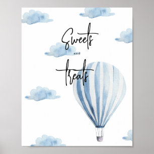 Poster Ballon à air chaud - Douceurs et friandises