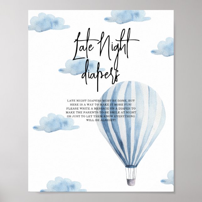 Poster Ballon à air chaud - Late Night couches (Devant)