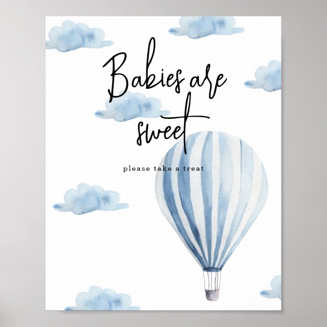 Poster Ballon à air chaud - Les bébés sont doux (Devant)